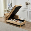 Contemporary Velvet Chaise Lounge Chair with Storage