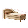Contemporary Velvet Chaise Lounge Chair with Storage