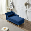 Contemporary Velvet Chaise Lounge Chair with Storage