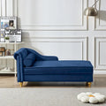 Contemporary Velvet Chaise Lounge Chair with Storage