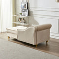 Contemporary Velvet Chaise Lounge Chair with Storage
