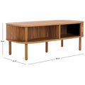 SAFAVIEH Home Tealla 2-Door Tambour Coffee Table - 43"W x 22"D x 17"H