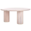 SAFAVIEH Home Mork Round Coffee Table with 3 Legs - 40" W x 40" D x 18" H