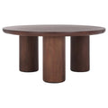 SAFAVIEH Home Mork Round Coffee Table with 3 Legs - 40" W x 40" D x 18" H