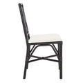 Set of 2 SAFAVIEH Maye Rattan Accent Chairs with Cushions - Dimensions: 18.5" W x 20.9" L x 35.8" H