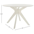 SAFAVIEH Couture Meiko 46-Inch Round Dining Table - Dimensions: 46" W x 46" D x 30" H