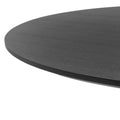 Round Dining Table with Wooden Base for Kitchen and Dining Room